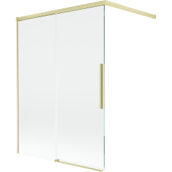 Mexen Rox 2-panel sliding bath screen 120 x 150 cm, transparent, brushed gold - 8C9-120-003-55-00