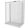 Mexen Omega-3S 3-seinaline dušikabiin, lükand, 140 x 80 cm, läbipaistev, kroom - 825-140-080-01-00-3S