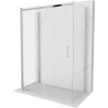 Mexen Omega-3S 3-sided shower enclosure, sliding 140 x 80 cm, transparent, chrome - 825-140-080-01-00-3S