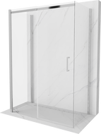 Mexen Omega-3S 3-stranična tuš kabina, klizna 140 x 80 cm, prozirna, krom - 825-140-080-01-00-3S