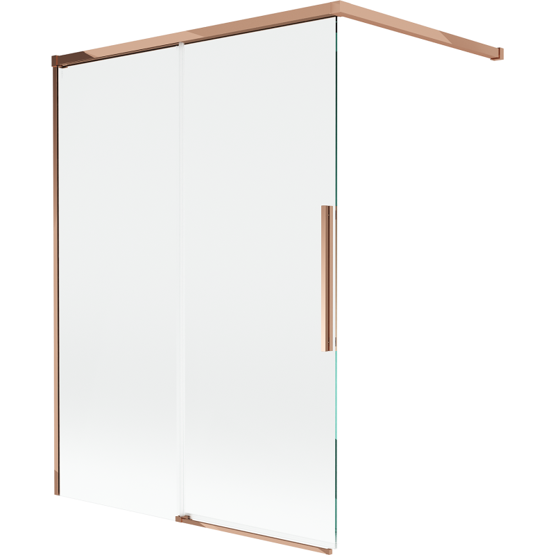 Mexen Rox mampara de bañera corredera de 2 hojas 120 x 150 cm, transparente, oro rosa - 8C9-120-003-60-00