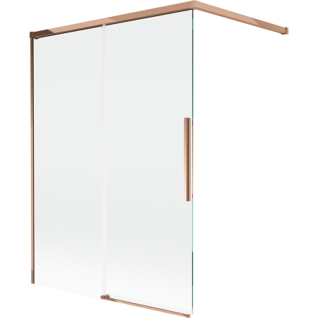 Mexen Rox duschskärm 2-delad skjutbar 120 x 150 cm, transparent, roséguld - 8C9-120-003-60-00