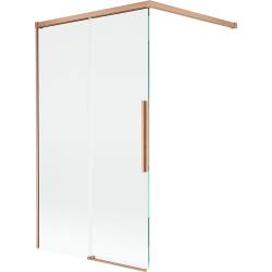 Mexen Rox klizna zavjesa 2-krilna klizna 100 x 150 cm, prozirna, brušeni bakar - 8C9-100-003-65-00