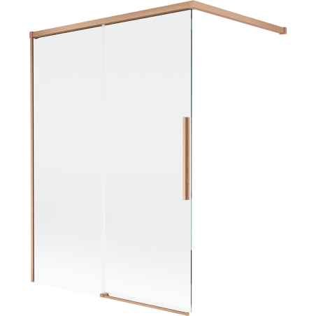 Mexen Rox 2-panel sliding shower screen 120 x 150 cm, transparent, brushed copper - 8C9-120-003-65-00