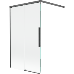 Mexen Rox klizna paravan za kadu 2-krilna klizna 100 x 150 cm, prozirna, pištolj siva četkana - 8C9-100-003-66-00