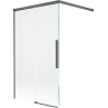 Mexen Rox Duschwand 2-flügelig verschiebbar 100 x 150 cm, transparent, gun gray gebürstet - 8C9-100-003-66-00