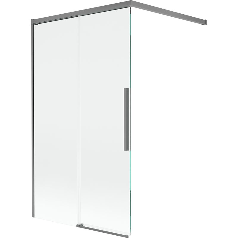 Mexen Rox Duschtrennwand 2-flügelig verschiebbar 100 x 150 cm, transparent, Gunmetal - 8C9-100-003-95-00