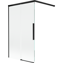 Mexen Rox painel de banho de 2 folhas deslizante 100 x 150 cm, transparente, preto - 8C9-100-003-70-00