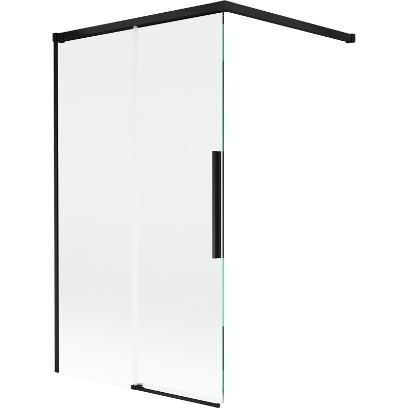 Mexen Rox klizna pregrada za kadu s 2 klizna krila 100 x 150 cm, prozirna, crna - 8C9-100-003-70-00