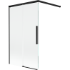 Mexen Rox Badewannenabtrennung 2-flügelig verschiebbar 100 x 150 cm, transparent, schwarz - 8C9-100-003-70-00