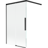 Mexen Rox parawan nawannowy 2-skrzydłowy rozsuwany 100 x 150 cm, transparent, czarny - 8C9-100-003-70-00