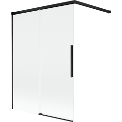 Mexen Rox divisória de chuveiro de 2 painéis deslizantes 120 x 150 cm, transparente, preto - 8C9-120-003-70-00