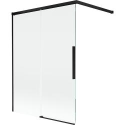 Mexen Rox klizna za kadu s dvokrilnim kliznim vratima 120 x 150 cm, prozirna, crna - 8C9-120-003-70-00
