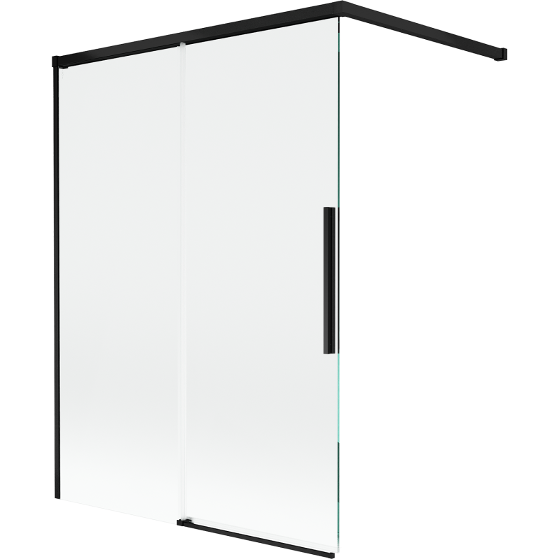 Mexen Rox Wannenfaltwand 2-teilig zum Schieben 120 x 150 cm, transparent, schwarz - 8C9-120-003-70-00
