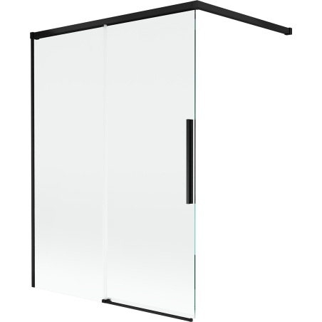 Mexen Rox Wannenfaltwand 2-teilig zum Schieben 120 x 150 cm, transparent, schwarz - 8C9-120-003-70-00
