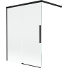 Mexen Rox parawan nawannowy 2-skrzydłowy rozsuwany 120 x 150 cm, transparent, czarny - 8C9-120-003-70-00