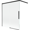 Mexen Rox Duschabtrennung für Badewanne, 2-flügelig, verschiebbar 140 x 150 cm, transparent, schwarz - 8C9-140-003-70-00