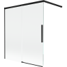 Mexen Rox parawan nawannowy 2-skrzydłowy rozsuwany 140 x 150 cm, transparent, czarny - 8C9-140-003-70-00