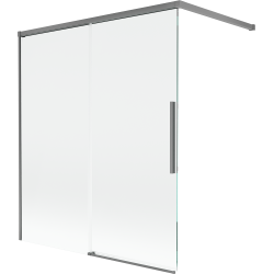 Mexen Rox parede de chuveiro de 2 painéis deslizantes 120 x 150 cm, transparente, gun metal - 8C9-120-003-95-00