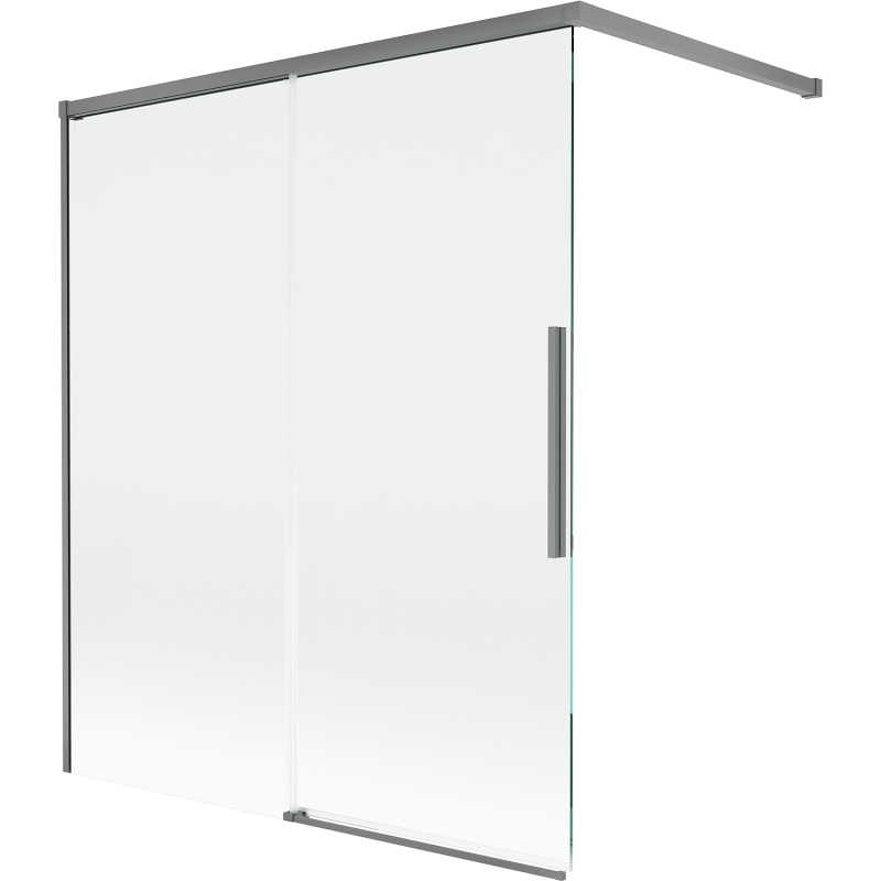 Mexen Rox parawan nawannowy 2-skrzydłowy rozsuwany 120 x 150 cm, transparent, gun metal - 8C9-120-003-95-00