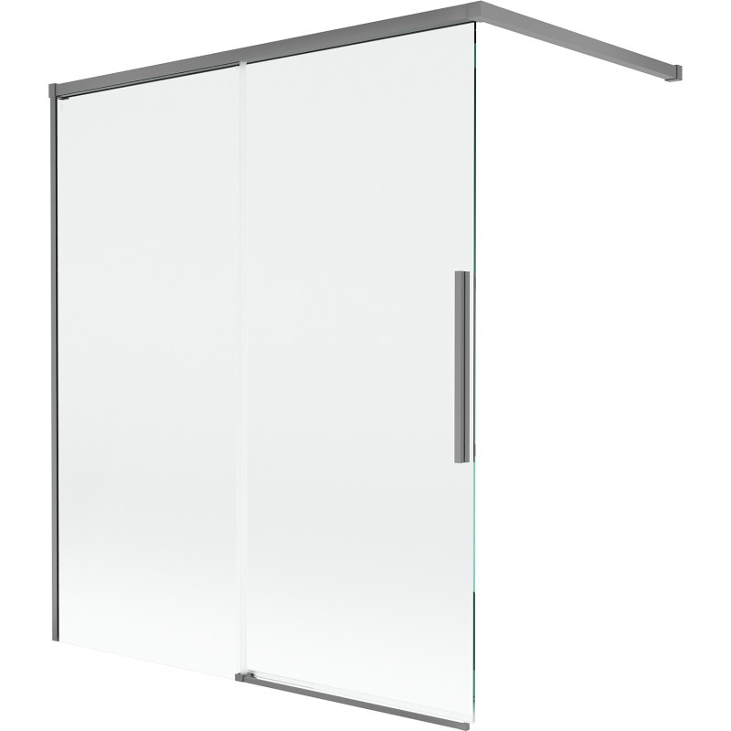 Mexen Rox vanni vahesein 2 tiivaga libistatav 120 x 150 cm, läbipaistev, gun metal - 8C9-120-003-95-00