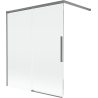 Mexen Rox Duschabtrennung 2-flügelig, verschiebbar 140 x 150 cm, transparent, Gun Metal - 8C9-140-003-95-00
