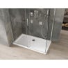 Mexen Omega klizna kabina za tuširanje 130 x 70 cm, prozirna, krom + ravni pladanj - 825-130-070-01-00-4010