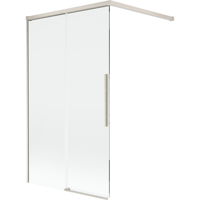 Mexen Rox Duschabtrennung 2-flügelig schiebbar 100 x 150 cm, transparent, gebürsteter Nickel - 8C9-100-003-97-00