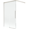 Mexen Rox Duschabtrennung 2-flügelig schiebbar 100 x 150 cm, transparent, gebürsteter Nickel - 8C9-100-003-97-00