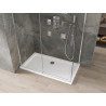 Mexen Omega 130 x 70 cm Schiebeduschkabine, transparent, Chrom + Flat Duschwanne - 825-130-070-01-00-4010