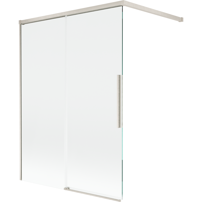 Mexen Rox paroi de baignoire 2 volets coulissants 120 x 150 cm, transparent, nickel brossé - 8C9-120-003-97-00