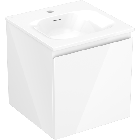 Mexen Orio bathroom cabinet 45 cm with Vela sink, 1 drawer, gloss white - 91A10-04547-1-BF00-W23M00
