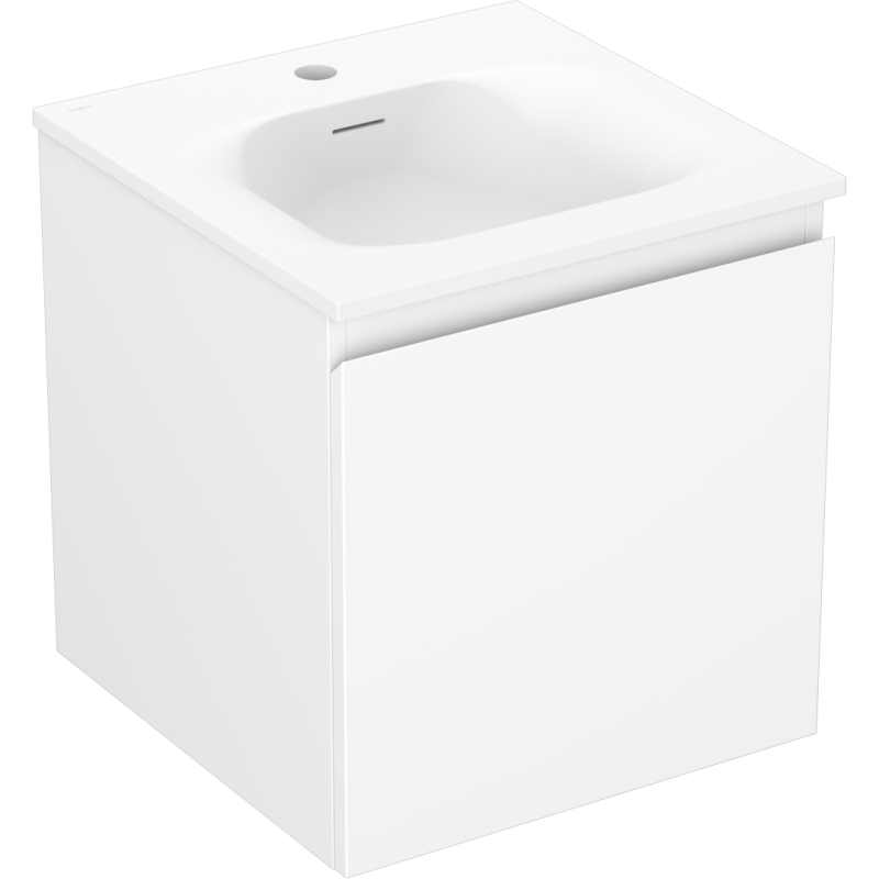Mexen Orio Badschrank 45 cm mit Waschbecken Vela, 1 Schublade, weiß matt - 91A10-04547-1-BF01-W23M01
