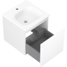 Mexen Orio mueble de baño 45 cm con lavabo Vela, 1 cajón, blanco mate - 91A10-04547-1-BF01-W23M01
