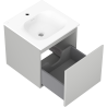 Mexen Orio armoire de salle de bain 45 cm avec lavabo Vela, 1 tiroir, gris mat/blanc mat - 91A10-04547-1-BF62-W23M01