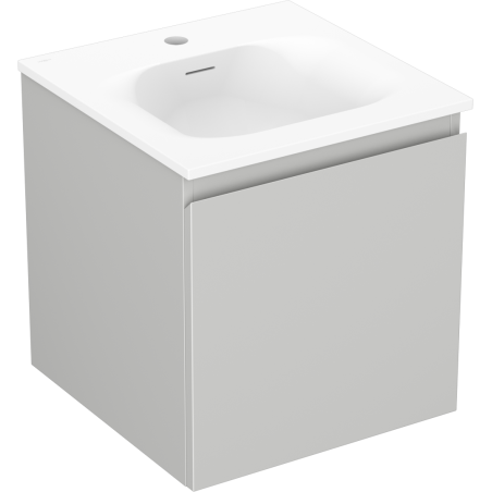 Mexen Orio Badezimmerschrank 45 cm mit Waschbecken Vela, 1 Schublade, grau matt/weiß matt - 91A10-04547-1-BF62-W23M01