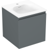 Mexen Orio meuble de salle de bains 45 cm avec lavabo Vela, 1 tiroir, graphite mat/blanc mat - 91A10-04547-1-BF66-W23M01