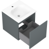 Mexen Orio mobile bagno 45 cm con lavabo Vela, 1 cassetto, grafite opaco/bianco opaco - 91A10-04547-1-BF66-W23M01