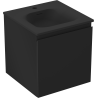 Mexen Orio mueble de baño 45 cm con lavabo Vela, 1 cajón, negro mate - 91A10-04547-1-BF71-W23M71