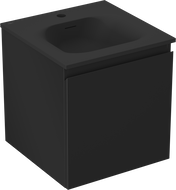 Mexen Orio Badezimmerschrank 45 cm mit Waschbecken Vela, 1 Schublade, schwarz matt - 91A10-04547-1-BF71-W23M71