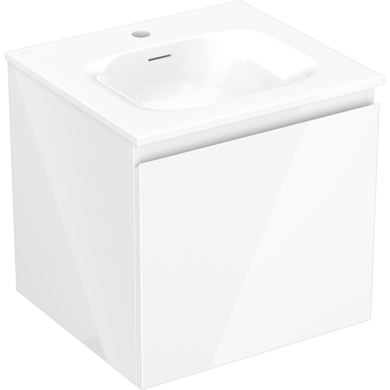 Mexen Orio vannitoakapp 50 cm valamu Vela, 1 sahtel, valge läige - 91A10-05047-1-BF00-W23M00
