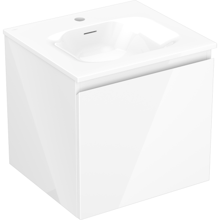 Mexen Orio armario de baño de 50 cm con lavabo Vela, 1 cajón, blanco brillo - 91A10-05047-1-BF00-W23M00