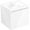 Mexen Orio bathroom cabinet 50 cm with Vela sink, 1 drawer, white gloss - 91A10-05047-1-BF00-W23M00