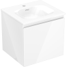 Mexen Orio vannitoakapp 50 cm valamu Vela, 1 sahtel, valge läige - 91A10-05047-1-BF00-W23M00