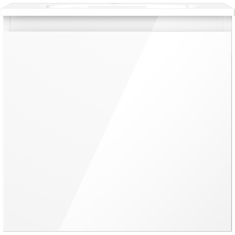 Mexen Orio armario de baño de 50 cm con lavabo Vela, 1 cajón, blanco brillo - 91A10-05047-1-BF00-W23M00