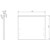Mexen Orio badkamerkast 50 cm met wastafel Vela, 1 lade, wit glans - 91A10-05047-1-BF00-W23M00
