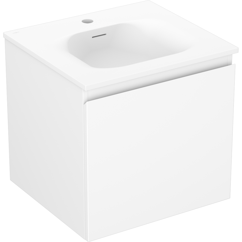 Mexen Orio bathroom cabinet 50 cm with Vela sink, 1 drawer, white matte - 91A10-05047-1-BF01-W23M01