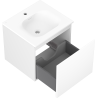 Mexen Orio bathroom cabinet 50 cm with Vela sink, 1 drawer, white matte - 91A10-05047-1-BF01-W23M01