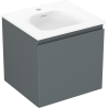 Mexen Orio armoire de salle de bains 50 cm avec lavabo Vela, 1 tiroir, graphite mat/blanc mat - 91A10-05047-1-BF66-W23M01