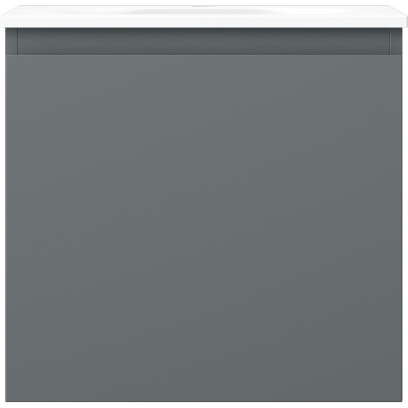 Mexen Orio bathroom cabinet 50 cm with Vela sink, 1 drawer, graphite matte/white matte - 91A10-05047-1-BF66-W23M01